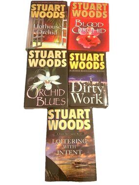 Stuart Woods Mystery Book Lot of 7 HC Blood Orchid Blues Hothouse Dirty Work